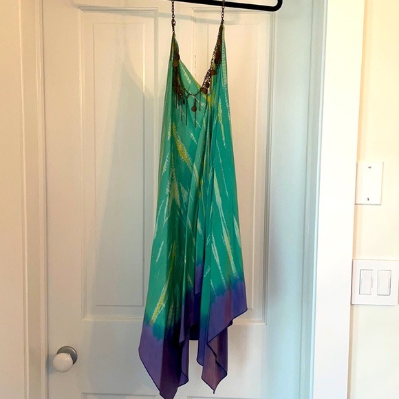 Sexy Silk Halter Dress with chain - Picture 1 of 7